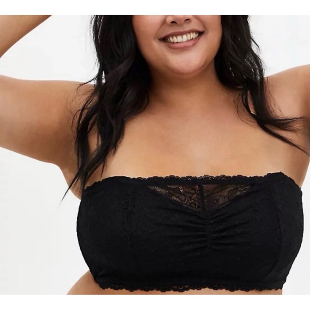 Torrid Black Padded Lace Bralette w/ or w/o Straps NWT Sz 3 (22/24) - Picture 2 of 11